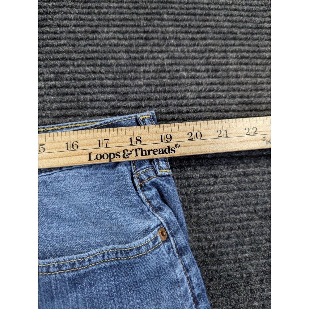 Levi's 505 Jeans Mens 40x30 Blue Denim Cotton Stretch High Rise Straight Leg - Picture 12 of 15